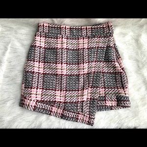 Forever21 Pink Tweed Houndstooth Skirt
